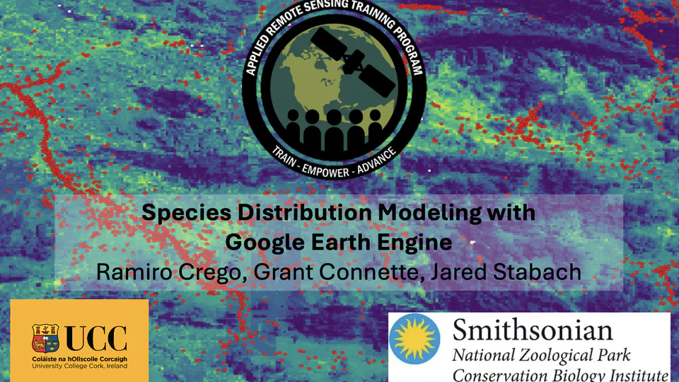 Species Distribution Modeling with Google Earth Engine - ARSET course