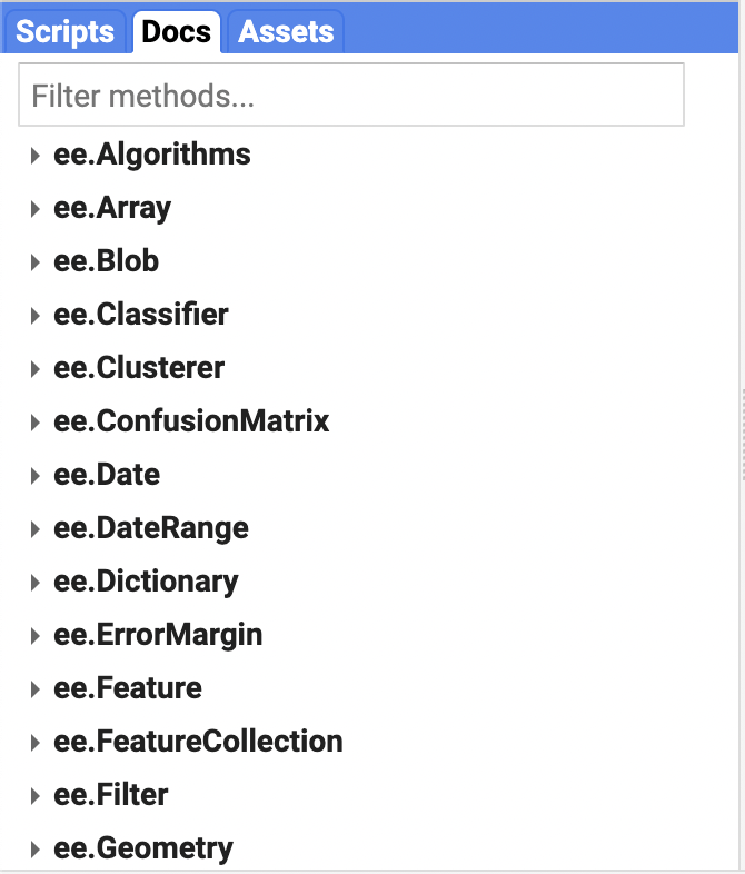 Figure 4. The Docs tab.