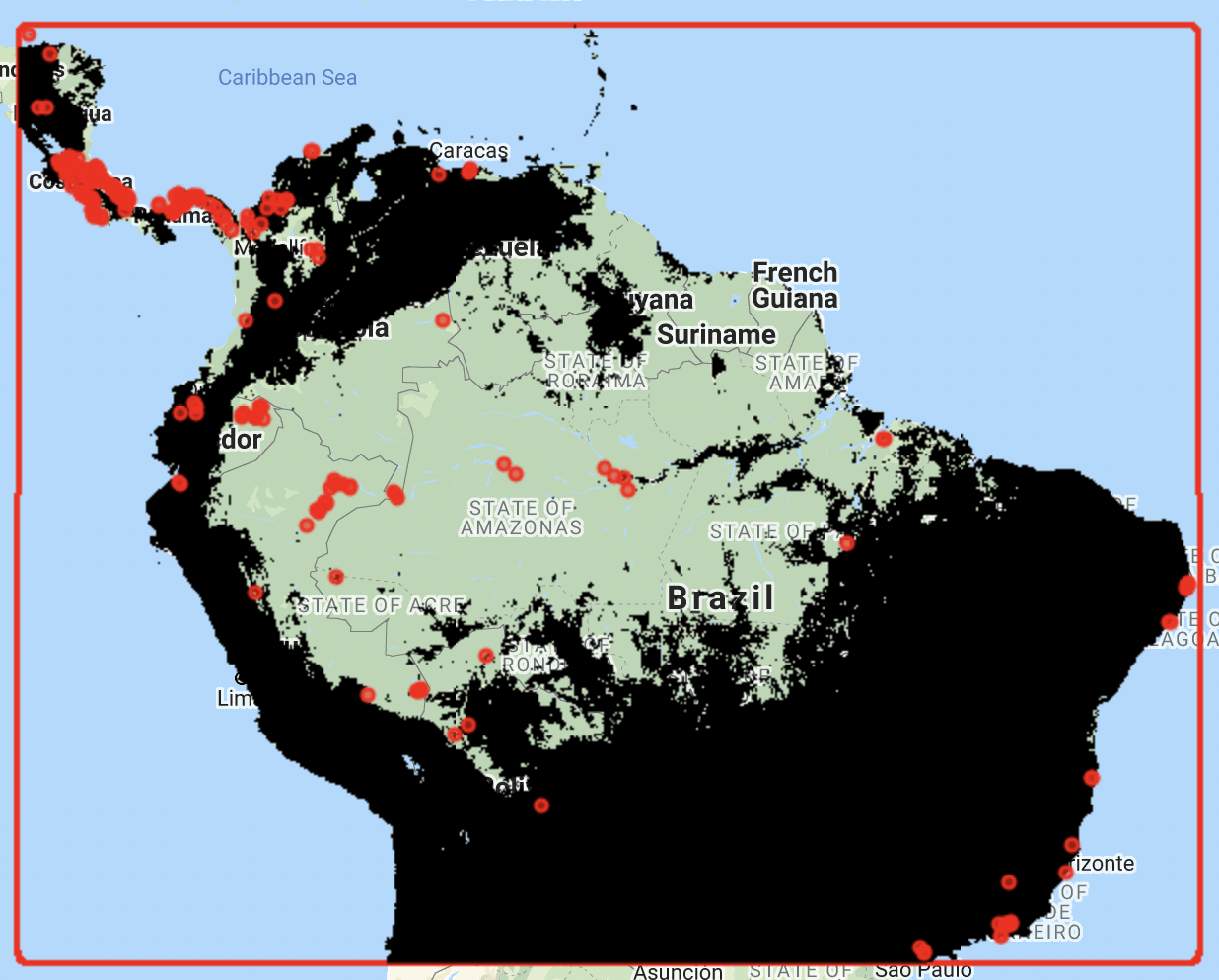 Figure 7b. Area to create pseudo-absences.