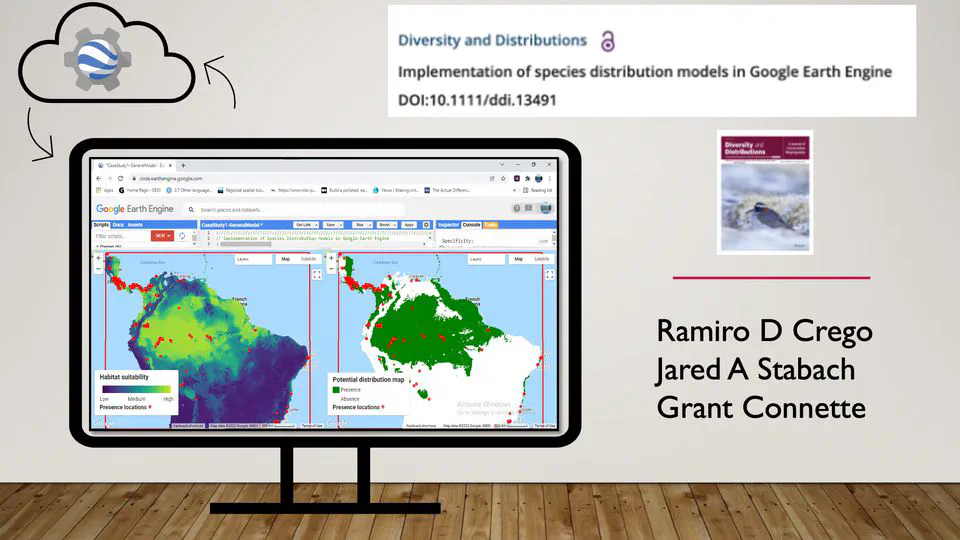 Implementation of species distribution models in Google Earth Engine